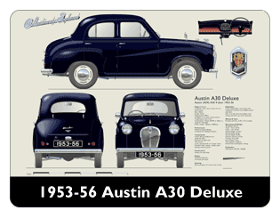 Austin A30 4 door Deluxe 1953-56 Mouse Mat
